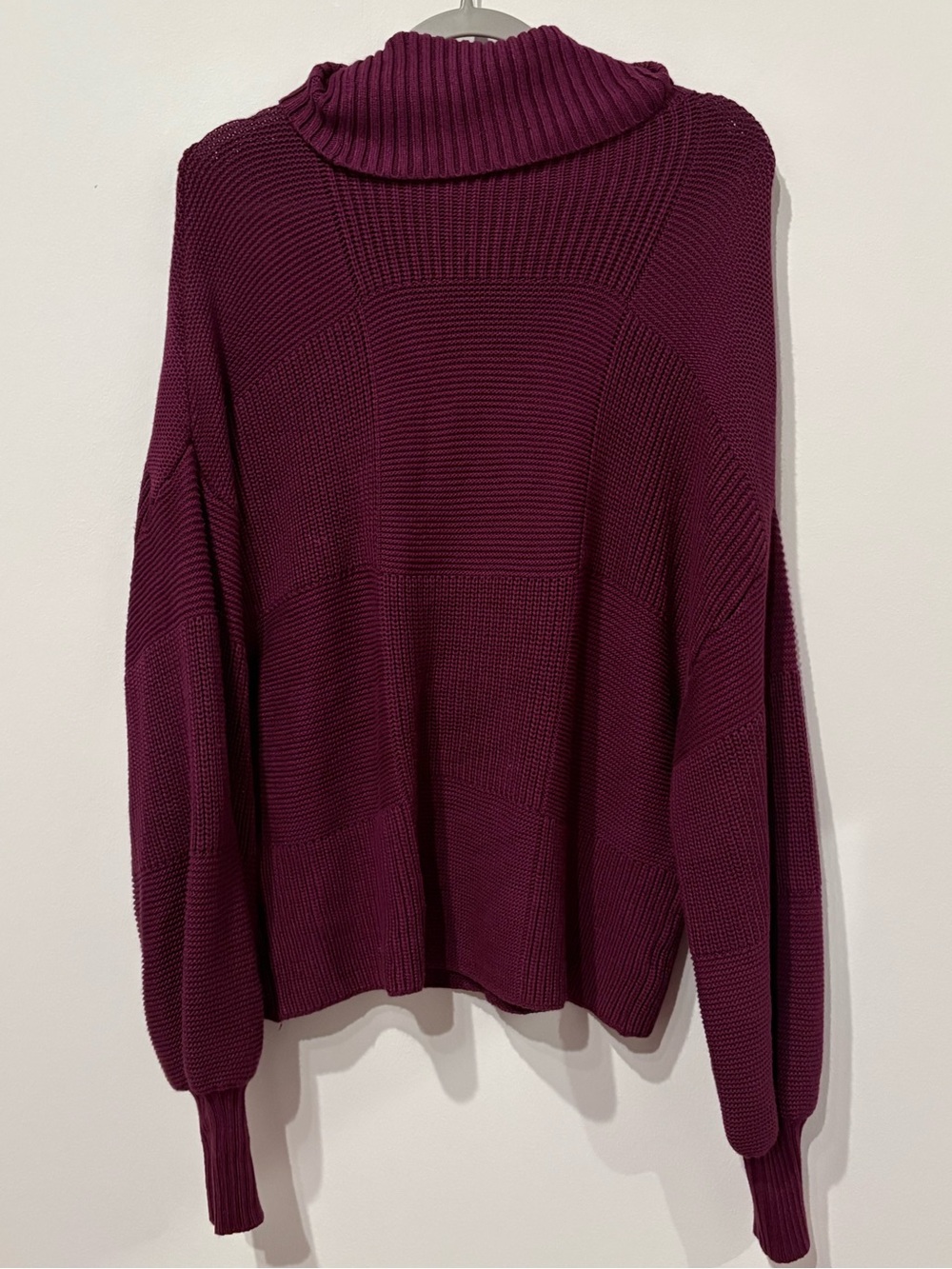 STAUD Benny Oversized  Turtleneck Knit Red Merlot Sweater - Picture 5 of 9